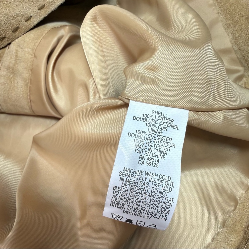 Gear For Sports Tan Suede Leather Jacket with Whipstitch Detail - Picture 11 of 12